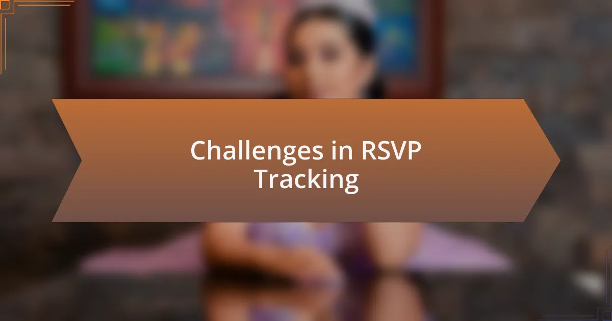 Challenges in RSVP Tracking