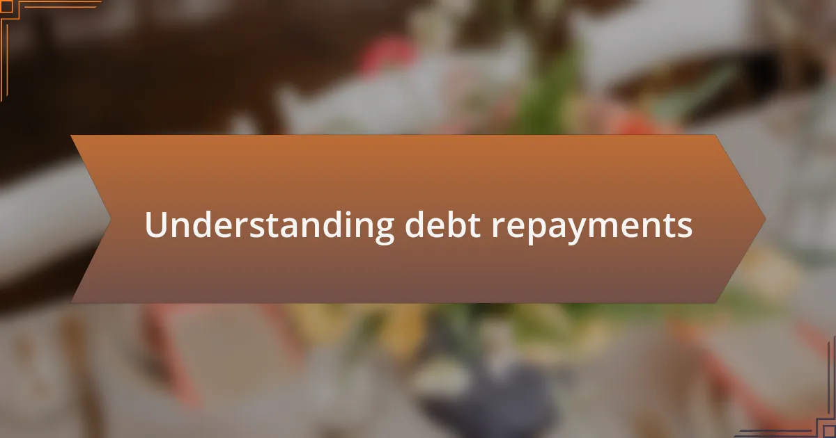 Understanding debt repayments
